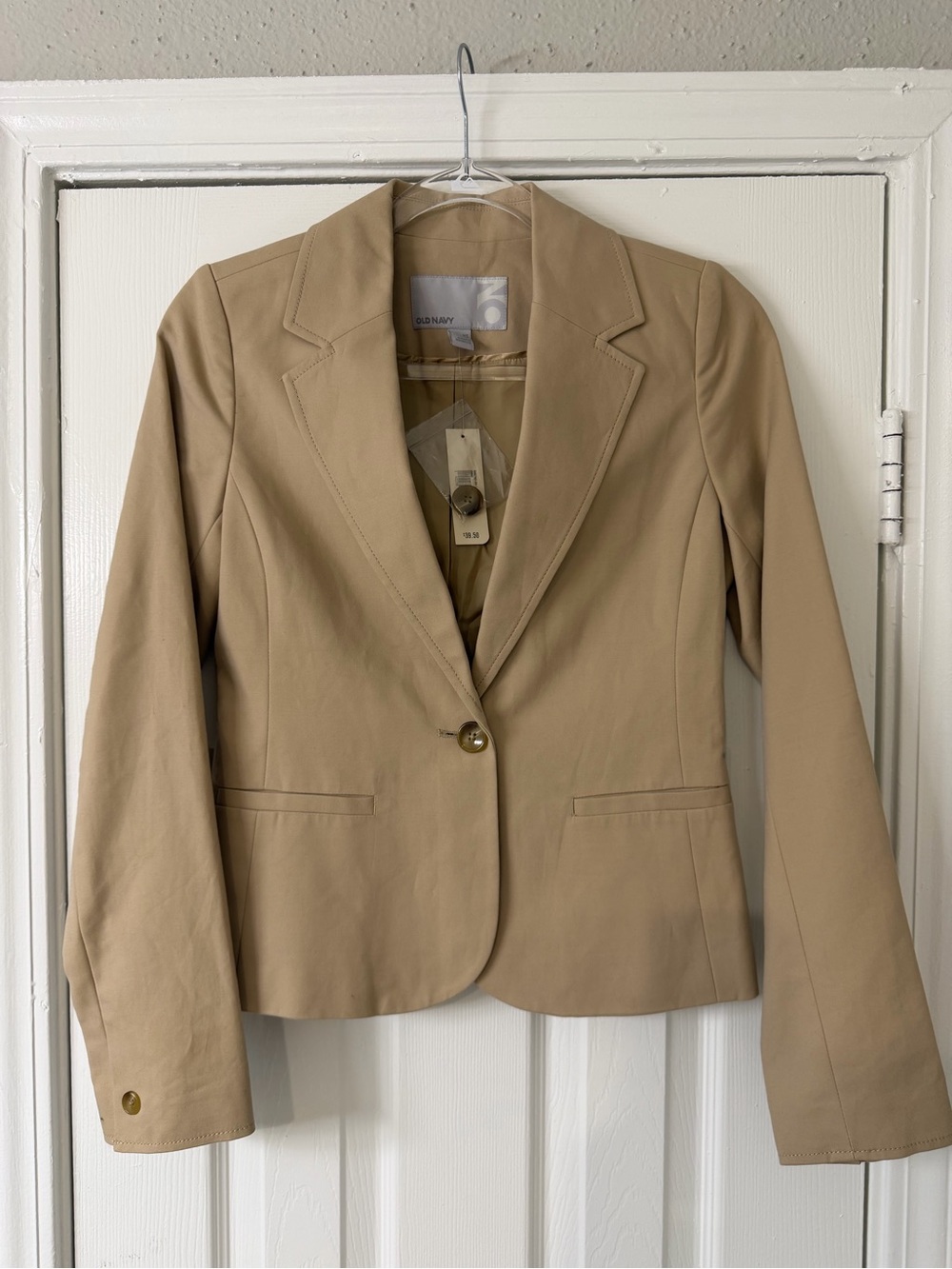 Old Navy Women's Tan Blazer Jacket Size XS NWT Work Office Professional Career